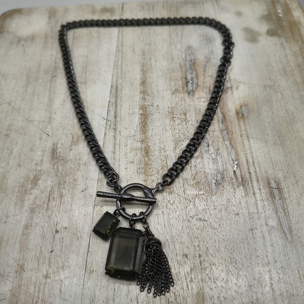 Ralph Lauren Jet Stone Toggle Necklace